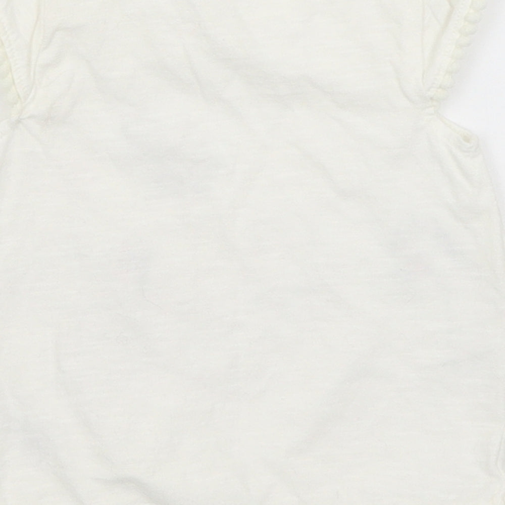 Nutmeg Baby White   Basic T-Shirt Size 3-6 Months  - Zebras