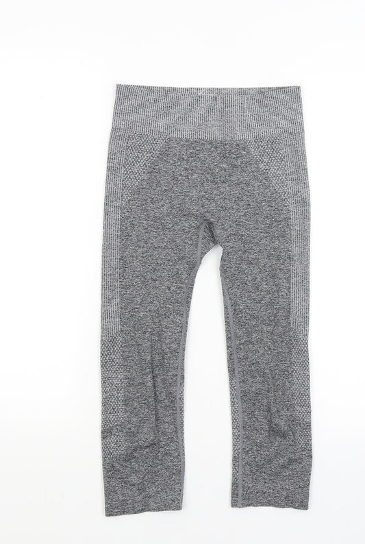 Workout Womens Grey   Cropped Leggings Size 8