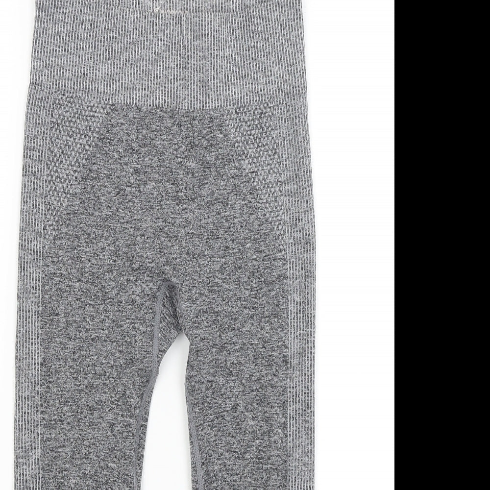 Workout Womens Grey   Cropped Leggings Size 8