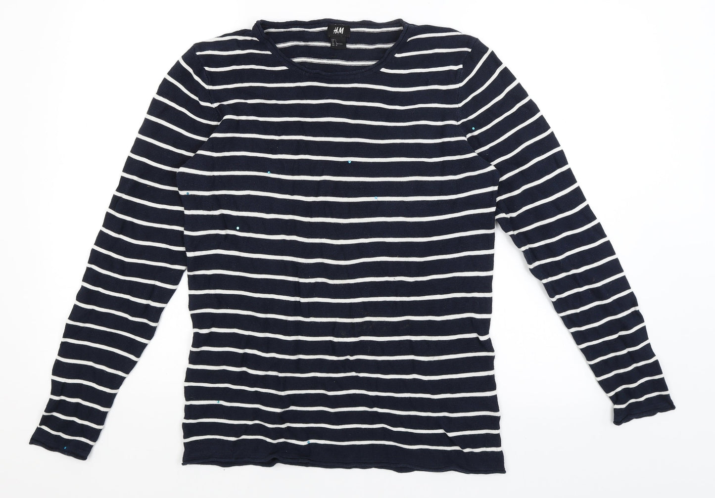 H&M Womens Blue   Pullover Jumper Size L
