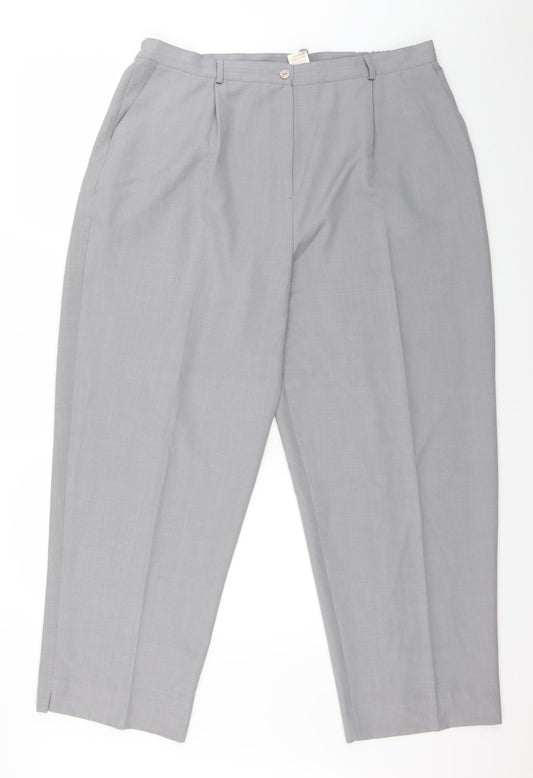 Bonmarché Womens Grey   Dress Pants Trousers Size 22 L26.5 in