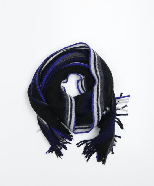 Preworn Mens Blue Striped  Scarf  One Size