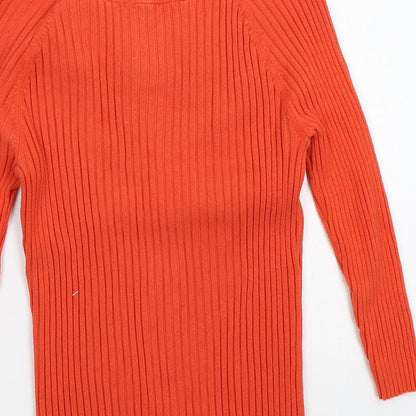 Preloved BHS Womens Orange   Pullover Jumper Size 14 - Label