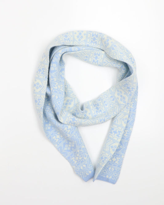 Preworn Womens White Geometric   Scarf