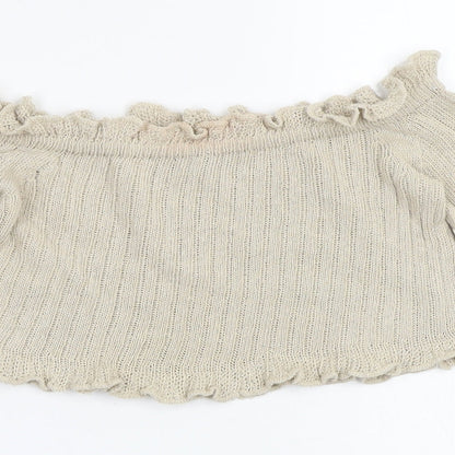 Prague Womens Beige   Pullover Jumper Size S
