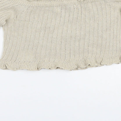 Prague Womens Beige   Pullover Jumper Size S