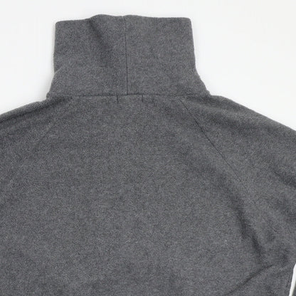 Close-up detail of I SAW IT FIRST women’s grey jumper, size UK 10