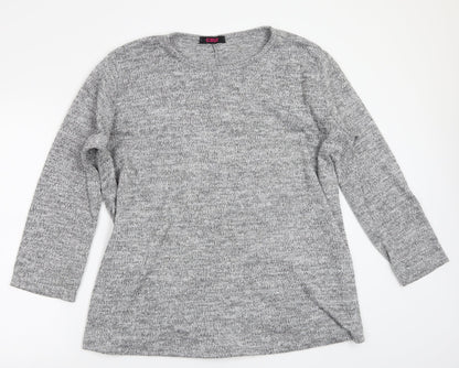 Preloved Cruz Womens Grey   Pullover Jumper One Size - Front