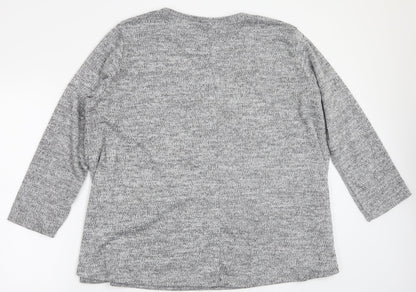 Preloved Cruz Womens Grey   Pullover Jumper One Size - Back