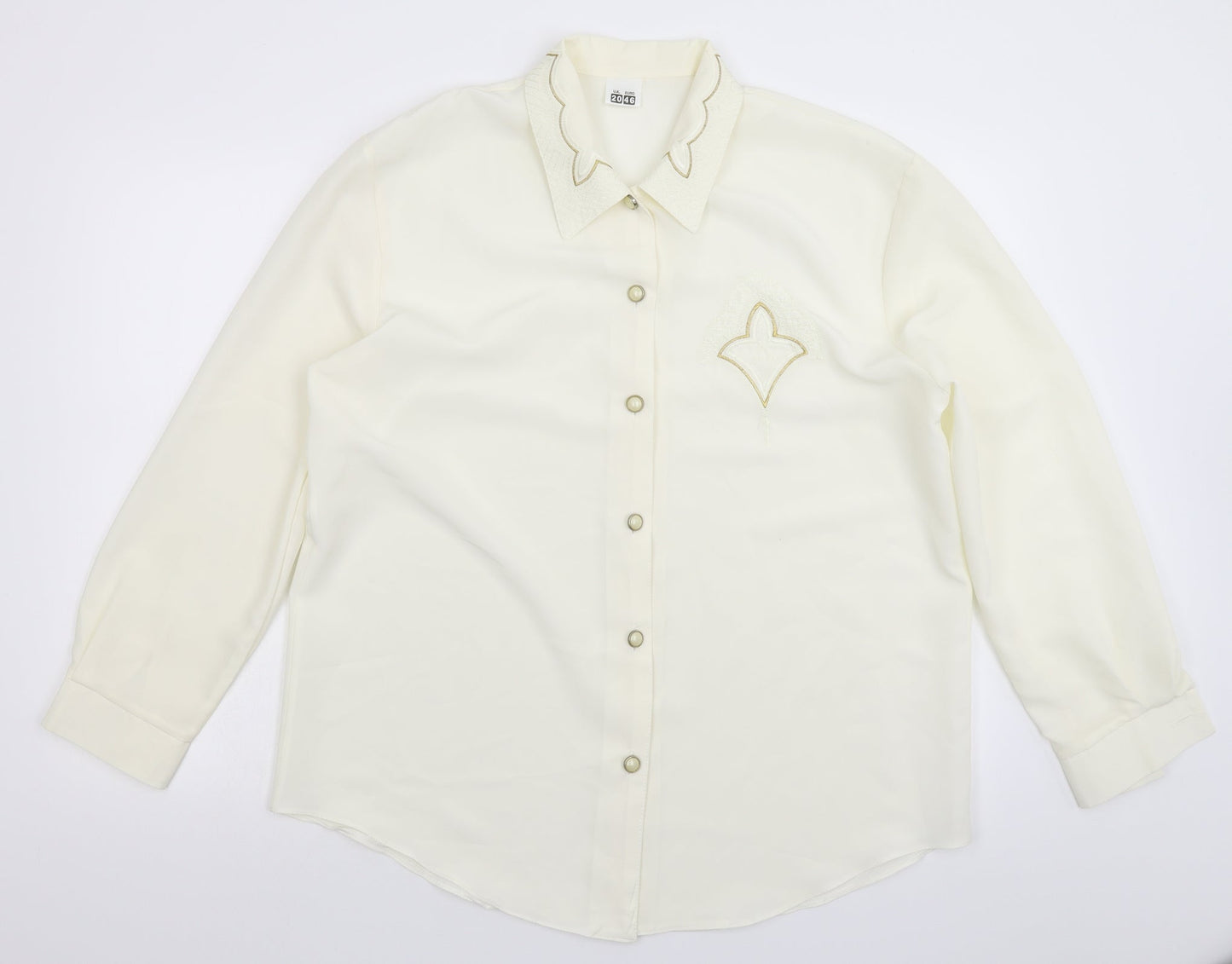 Preworn Womens White   Basic Button-Up Size 20
