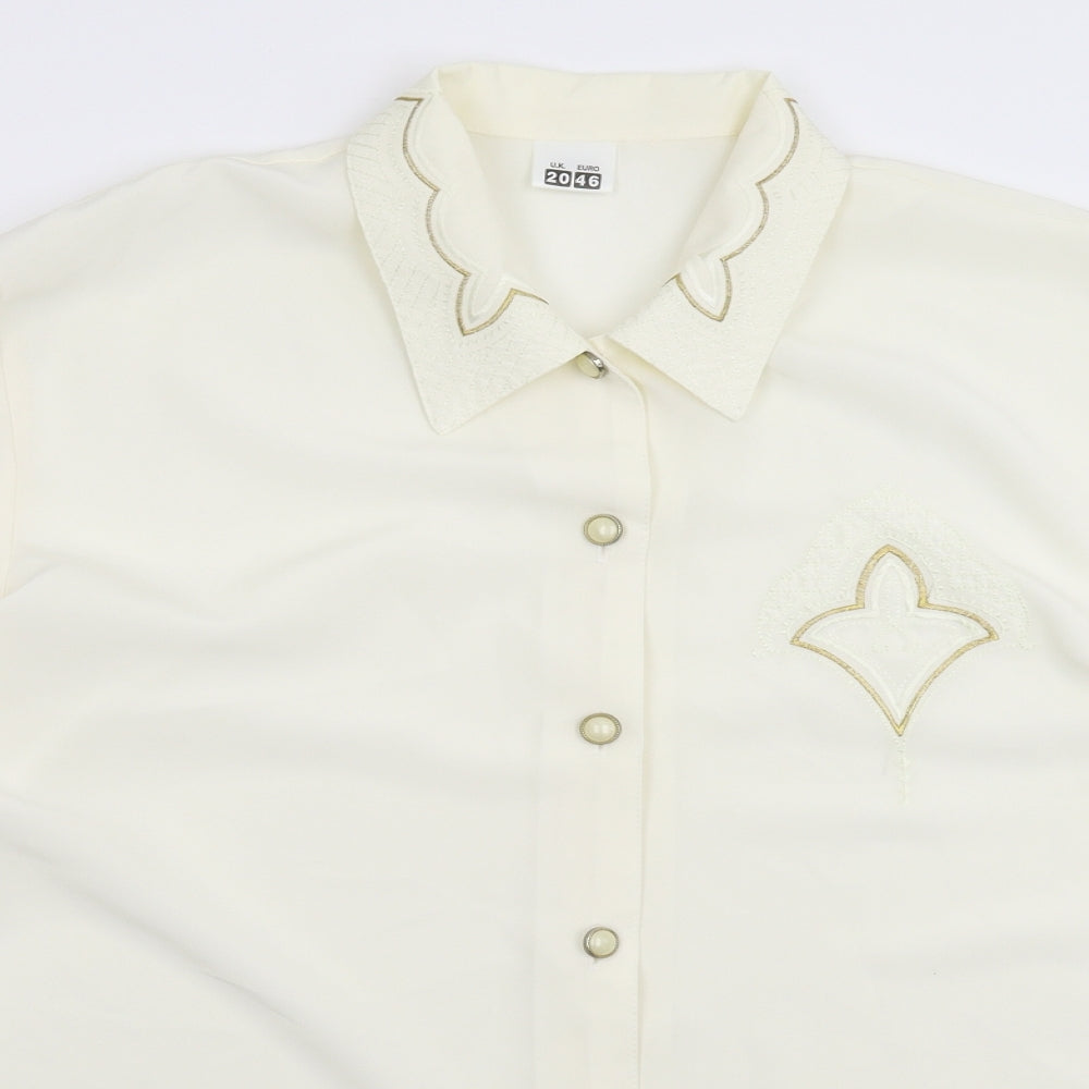 Preworn Womens White   Basic Button-Up Size 20