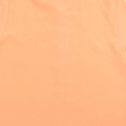 Preworn Womens Pink  Satin Basic Button-Up Size 16