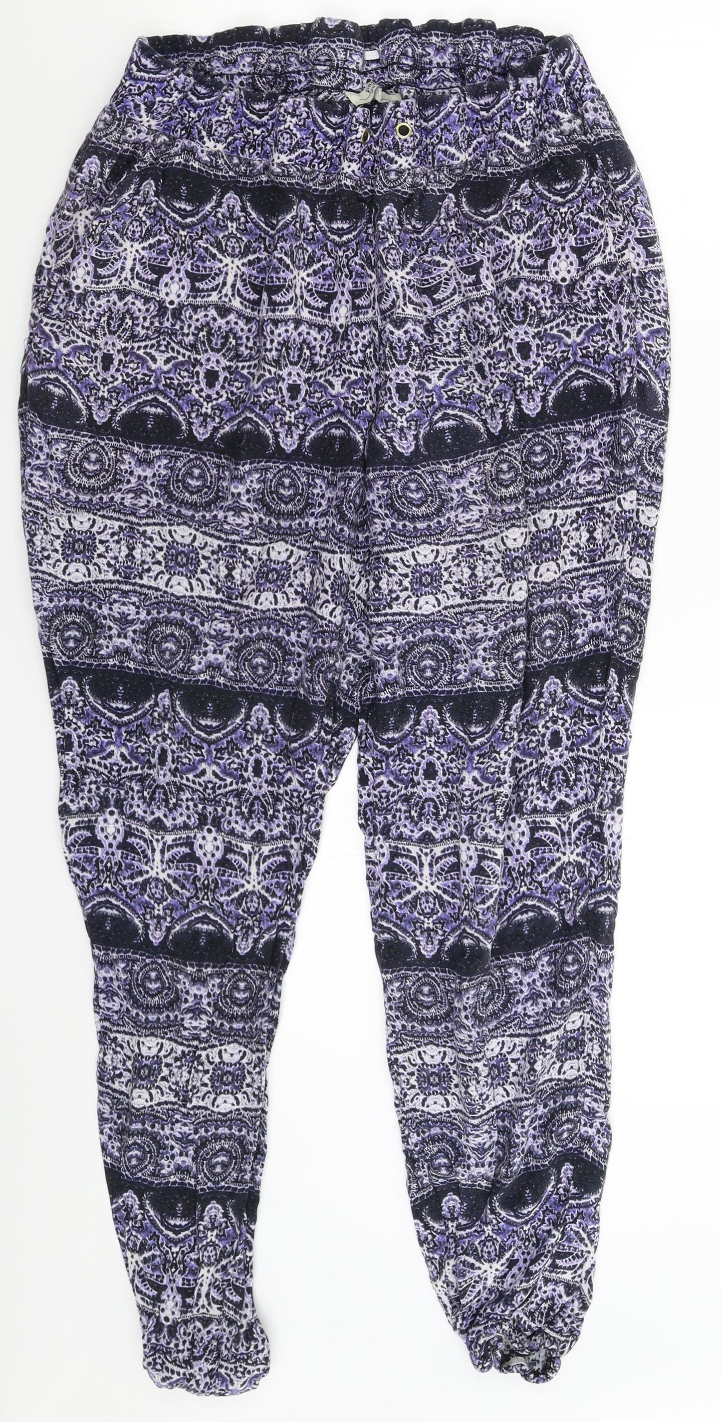 Papaya Womens Purple Geometric  Sweatpants Trousers Size 34 in L29 in