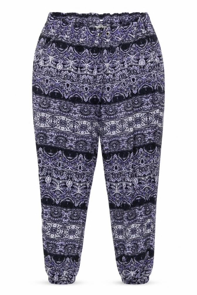 Papaya Womens Purple Geometric  Sweatpants Trousers Size 34 in L29 in