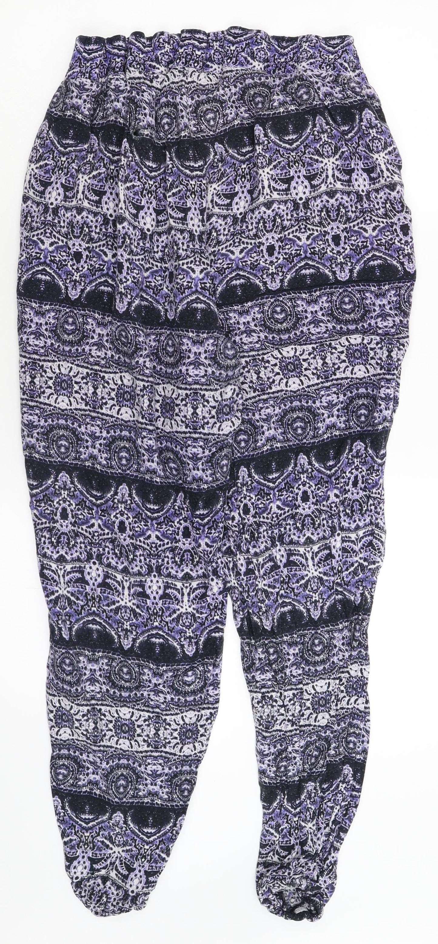 Papaya Womens Purple Geometric  Sweatpants Trousers Size 34 in L29 in