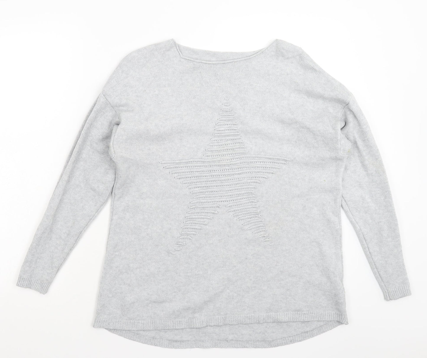 Preworn Womens Grey  Knit Pullover Jumper Size L