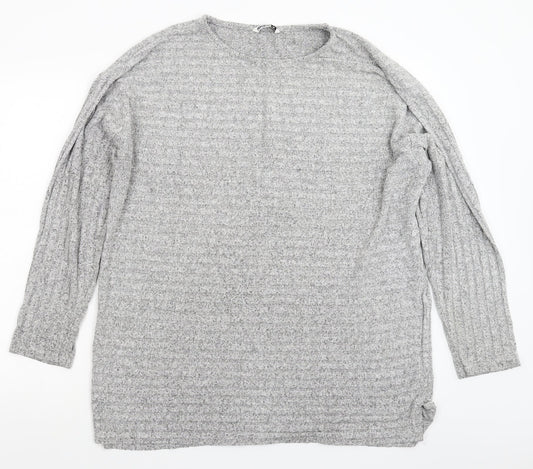 Pep&Co Womens Grey  Knit Pullover Jumper Size 18