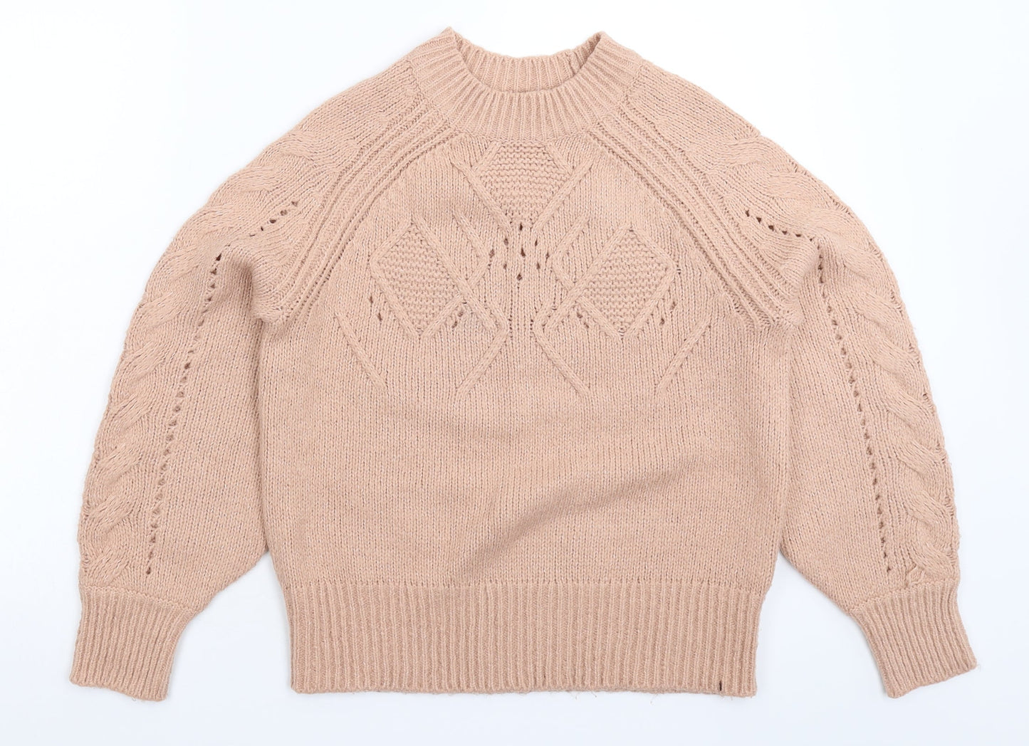 George Womens Beige  Knit Pullover Jumper Size S