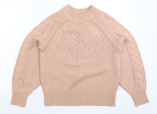 George Womens Beige  Knit Pullover Jumper Size S