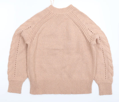 Preloved George Womens Beige  Knit Pullover Jumper Size S - Back