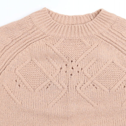 Preloved George Womens Beige  Knit Pullover Jumper Size S - Detail