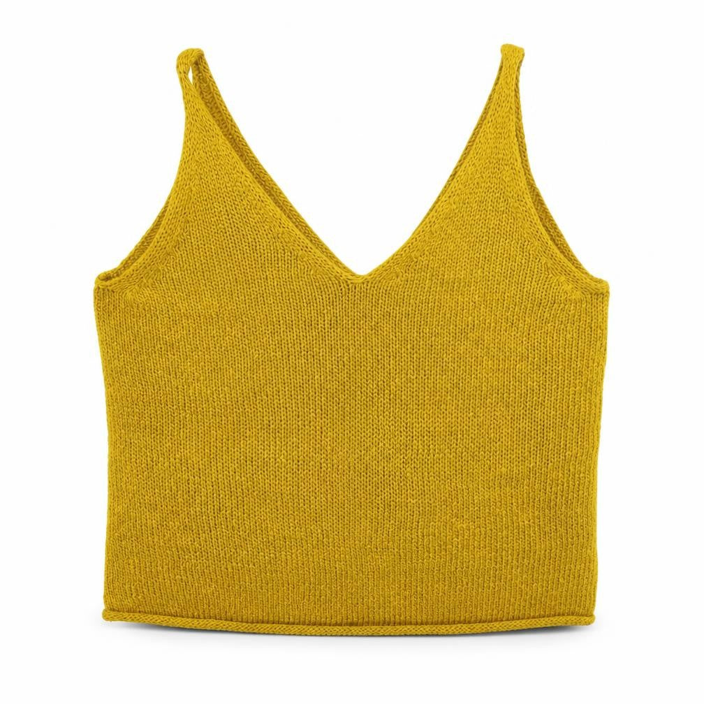 H&M Womens Yellow  Knit Pullover Jumper Size S