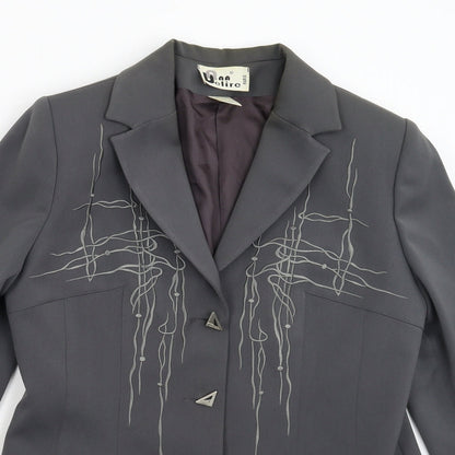 Delire Womens Grey   Jacket Suit Jacket Size L