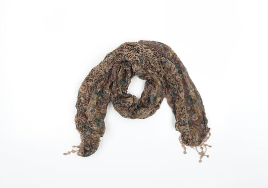 Preworn Womens Brown Floral   Scarf