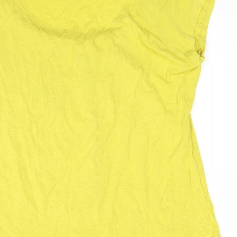 H&M Womens Yellow   Basic T-Shirt Size M