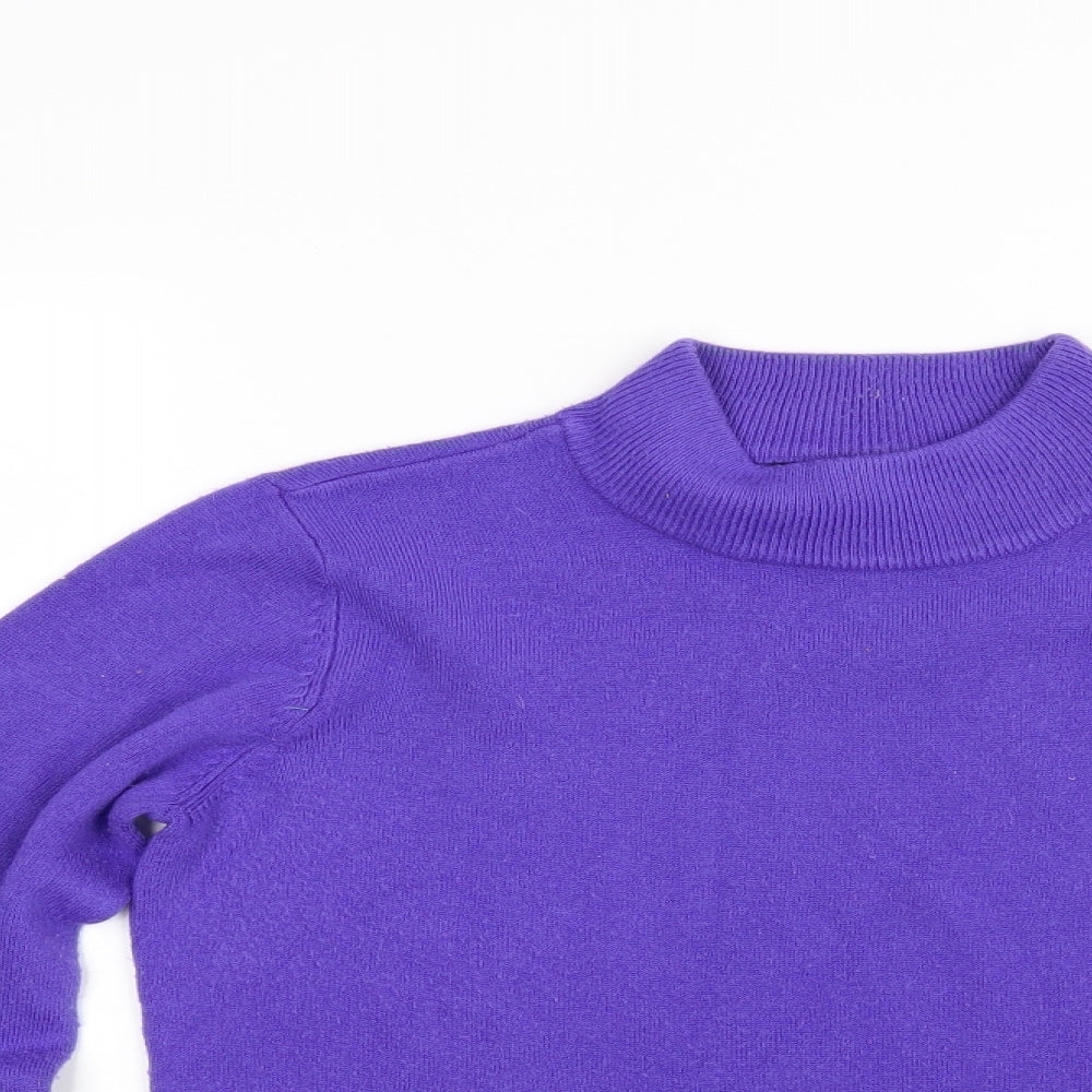 BM Womens Purple  Knit Pullover Jumper Size S