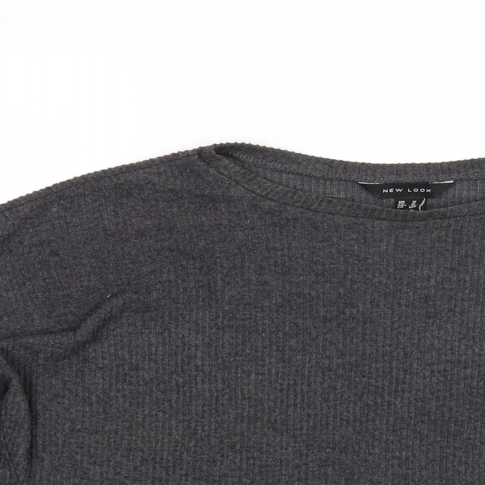 H&M Womens Grey  Knit Pullover Jumper Size M