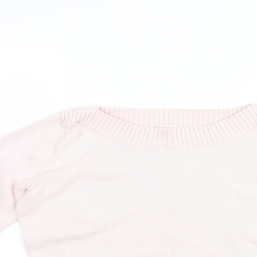 Marks Womens Pink  Knit Pullover Jumper Size 16
