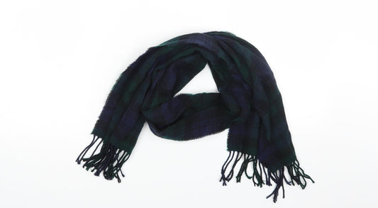 Preworn Unisex Green Check   Scarf