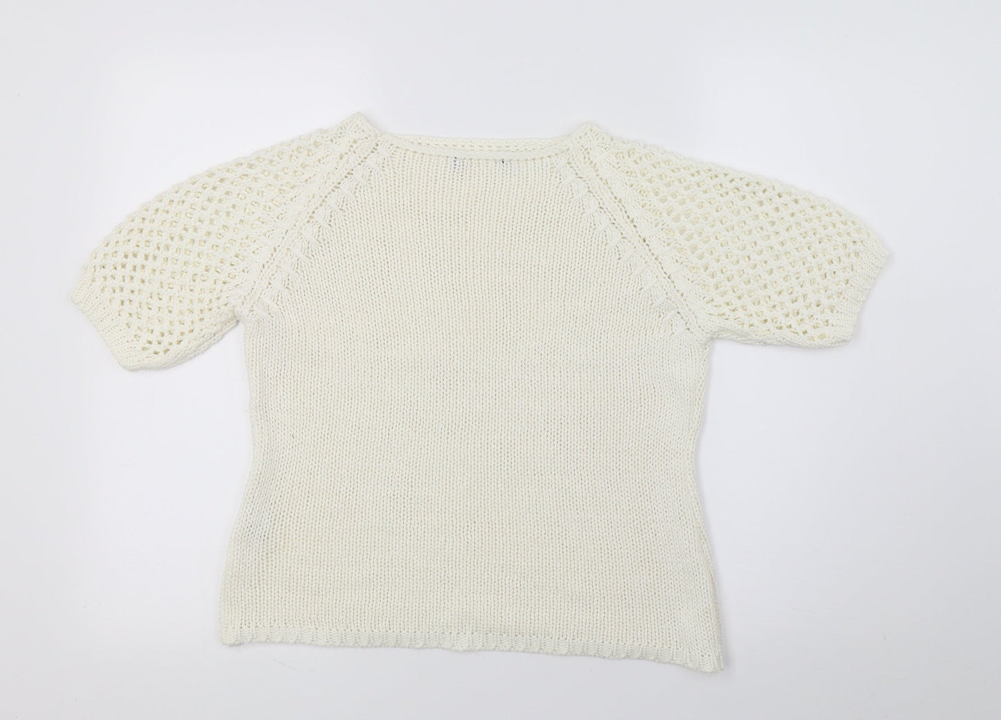 Preworn Womens Ivory  Knit Pullover Jumper Size S