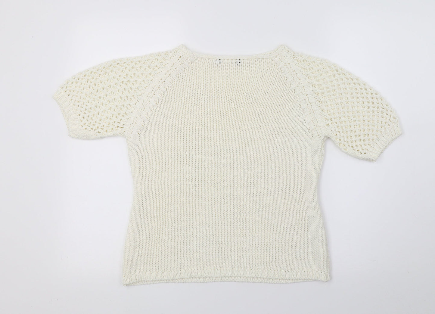 Preworn Womens Ivory  Knit Pullover Jumper Size S