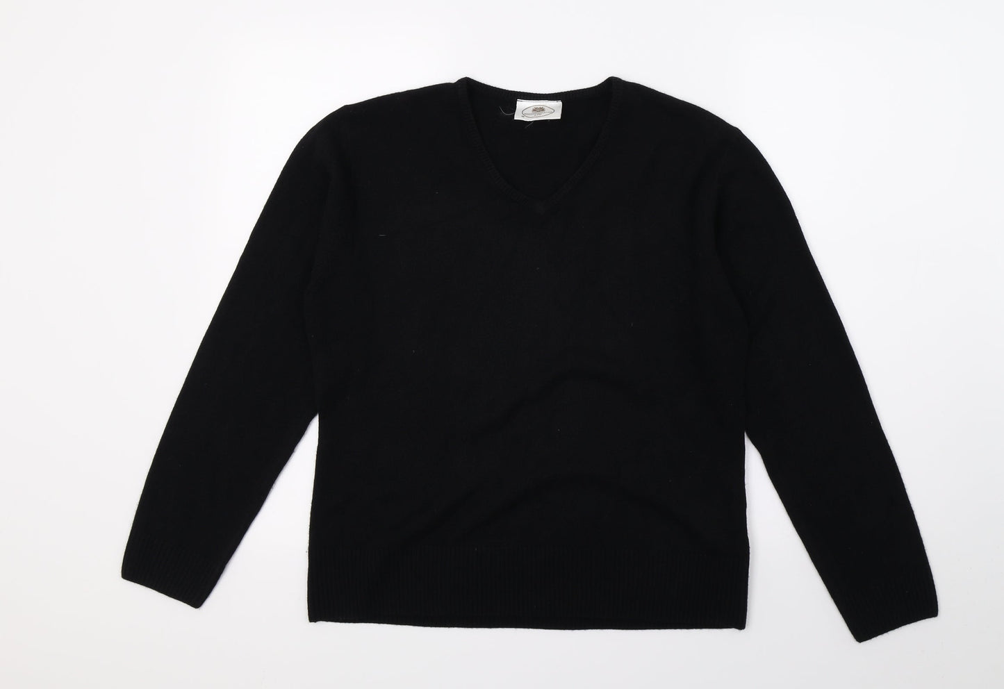 Nightingales Mens Black  Knit Pullover Jumper Size M