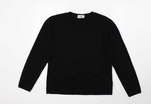 Nightingales Mens Black  Knit Pullover Jumper Size M