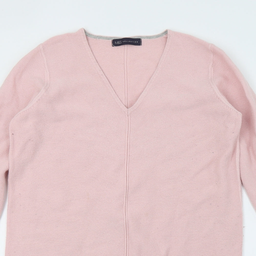 Marks and Spencer Womens Pink  Knit Pullover Jumper Size 10