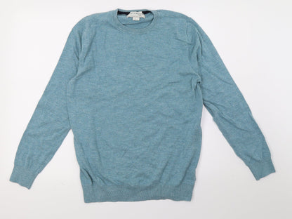 Preloved FF Mens Blue  Knit Pullover Jumper Size M - Front