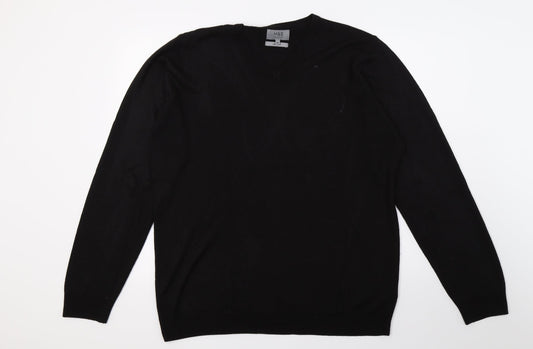 Marks and Spencer Mens Black  Knit Pullover Jumper Size XL