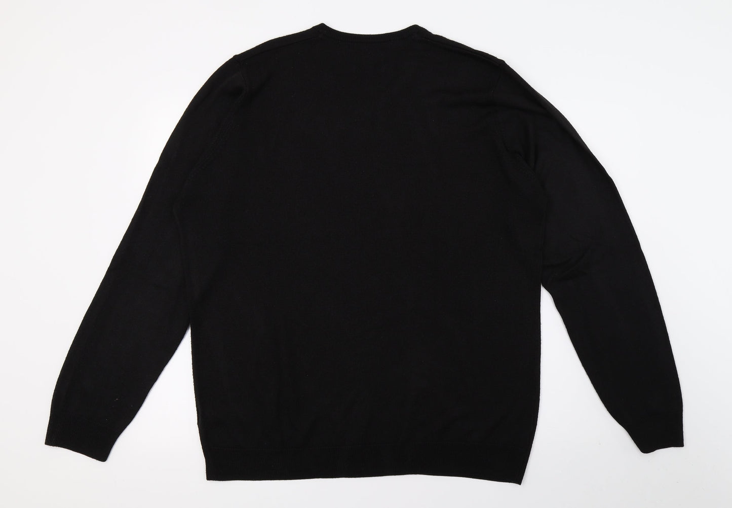 Marks and Spencer Mens Black  Knit Pullover Jumper Size XL