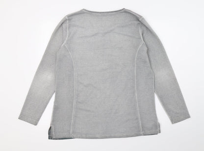 Preloved Bagoraz Womens Grey Geometric Knit Pullover Jumper Size XL - Back
