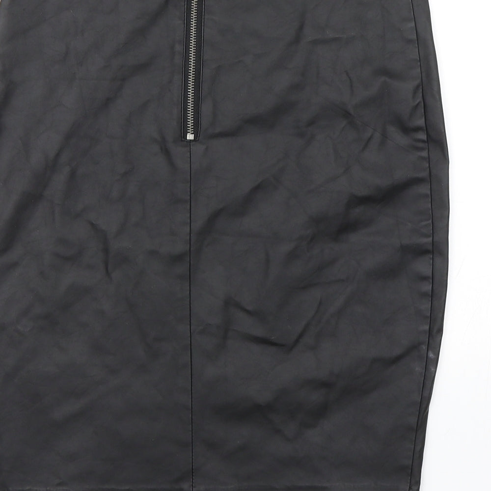 Topshop Womens Black   A-Line Skirt Size 10