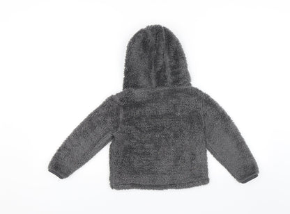 Preloved Higear Girls Grey   Pullover Hoodie Size 3-4 Years - Back