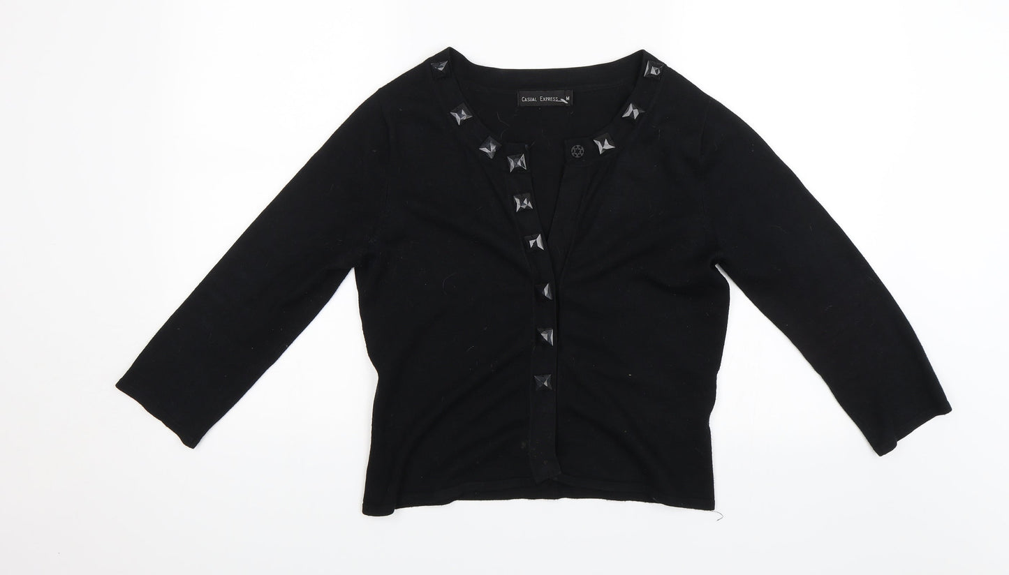 Casual Express Womens Black   Cardigan Jumper Size M