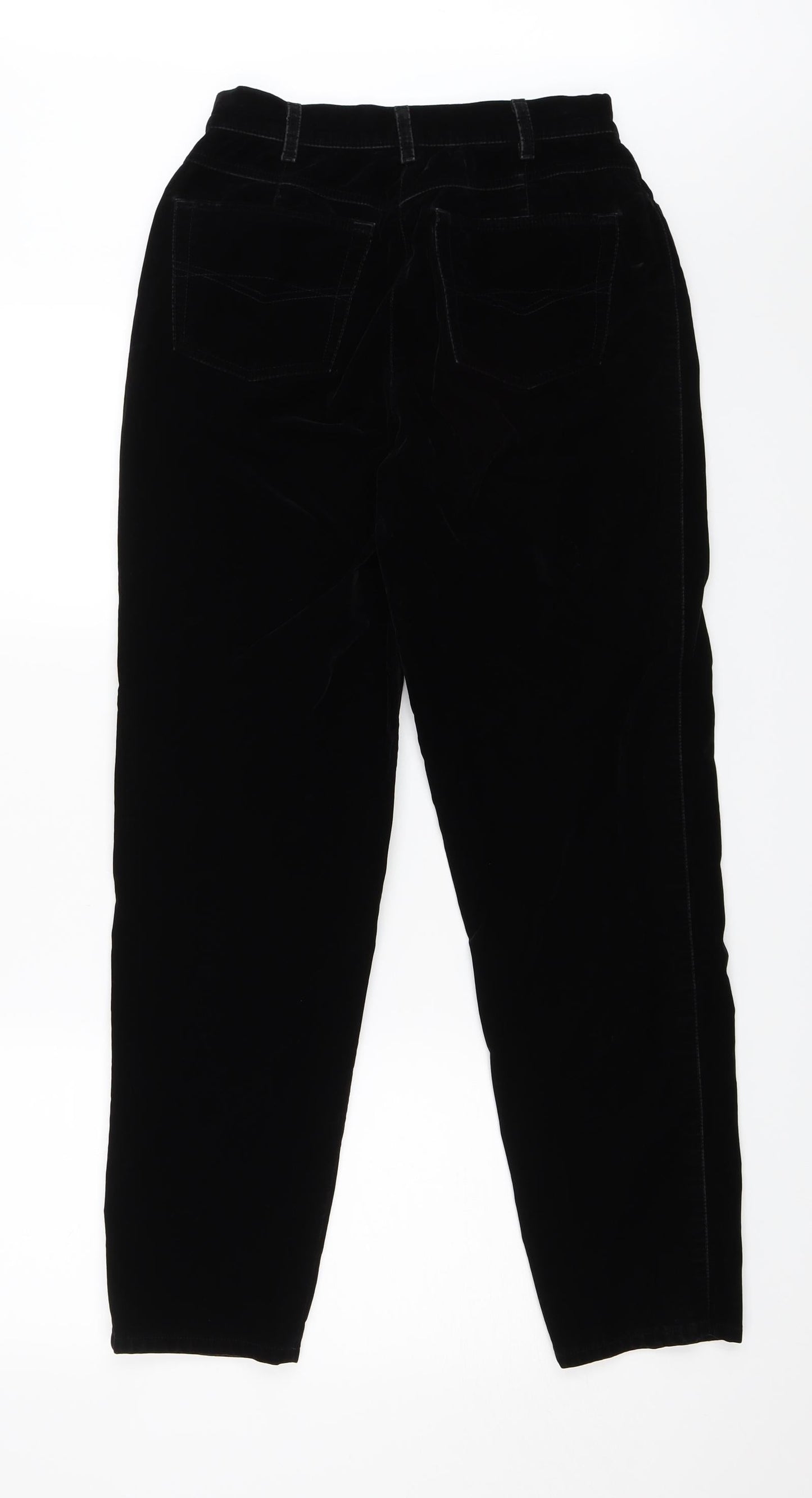 Bianca Womens Black  Velour Trousers  Size 10 L28 in