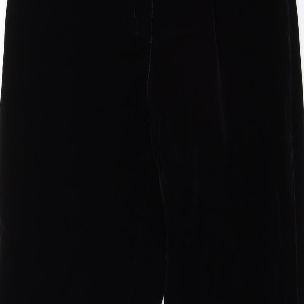 Bianca Womens Black  Velour Trousers  Size 10 L28 in