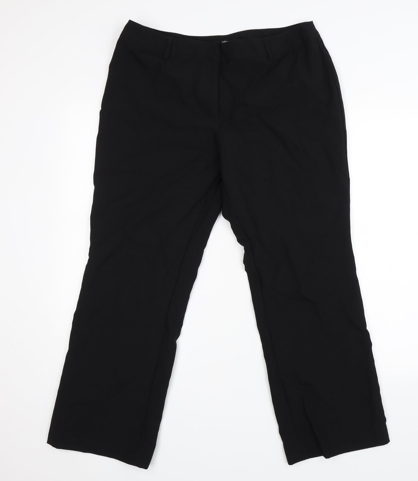 Papaya Womens Black   Dress Pants Trousers Size 14 L26 in