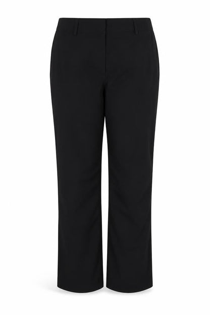 Front view of Papaya women’s black dress pants trousers, size UK 14, 26-inch leg