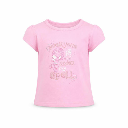 Front view of Early Days Baby Pink Basic T-Shirt, size 6-9, Months